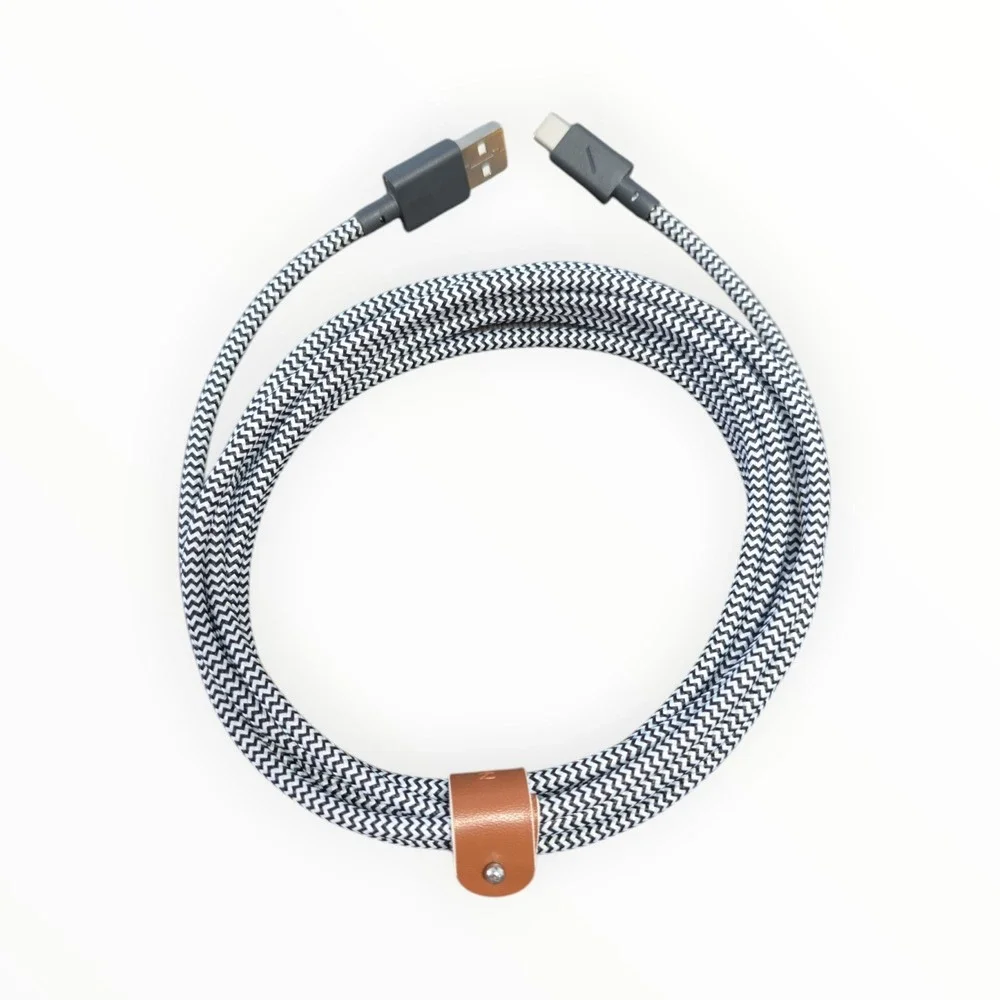E9-UP Native Union Belt Cable XL 10ft USB-A to USB-C Zebra ⬇️‎ Stain
